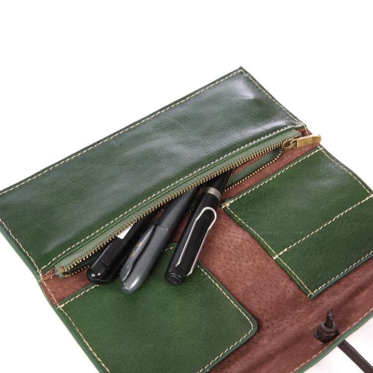 革ペンケース 上質な革製ロールペンケース